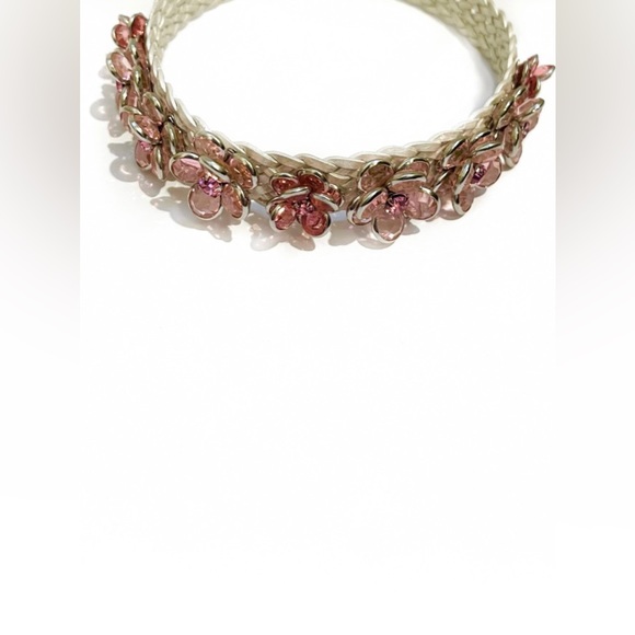PINK SWAROVSKI CHOKER NECKLACE - Picture 5 of 6